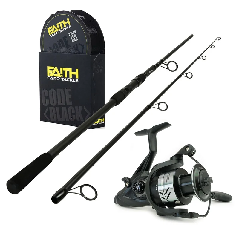 Black Phantom Hybrid Karpfen Set - 10Ft - 3.00lbs - Nobilis LL 3500 - Oneshot -Kompaktes und leistun