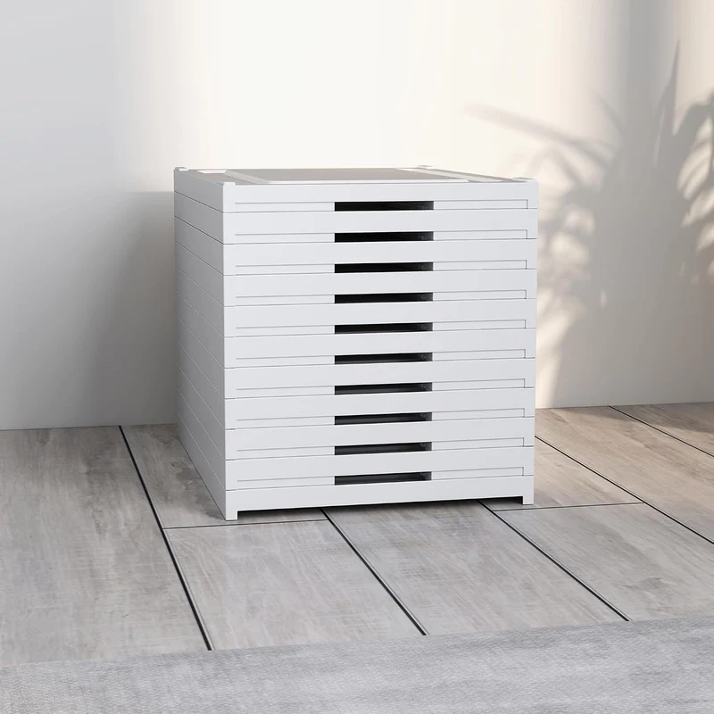 HOMCOM Schuhboxen 10 Stück Stapelbare und Faltbar Schuh-Organizer mit Transparenten Türen, Platzspar