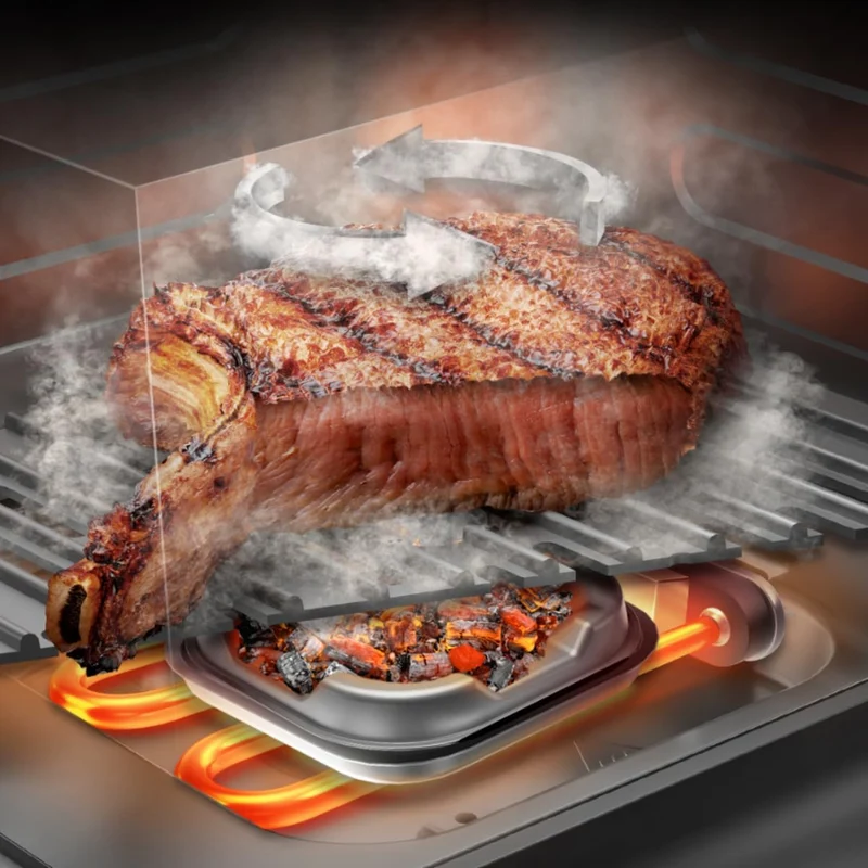 Cecotec Heissluftfritteuse ohne Öl - 6,5L - Grill - Doppelwiderstand - Integrierter Smoker - Air Fry