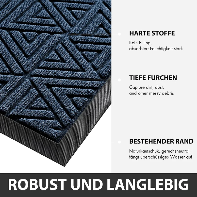 Yimobra Fussmatte für den Aussenbereich, strapazierfähige und langlebige Eingangsmatte für den Ausse