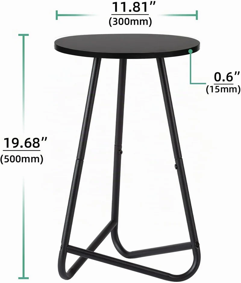 HDANI 50cm Rund Pflanzenständer,Blumenständer,Pflanzenregal aus Holz und Metall,Modernes Regal für Z