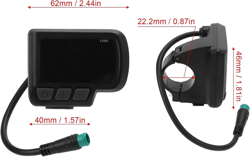 Elektrofahrrad EN06 LCD-Display, Messgerät mit USB-Schnittstelle, Geschwindigkeitsanzeige, Leistungs