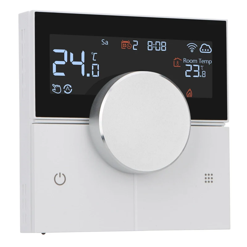 Wengart Smart Raumthermostat WG12, WiFi 2.4GHz für Wasser-Fussbodenheizung (3A), Fenster-offen-Erken