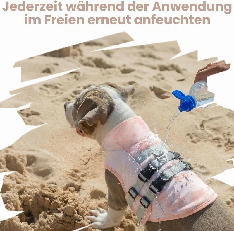 Hunde Kühlweste Sommer Atmungsaktiv Leicht Kühlmantel Hund Mit Leinenring, Verstellbar Sonnenschutz