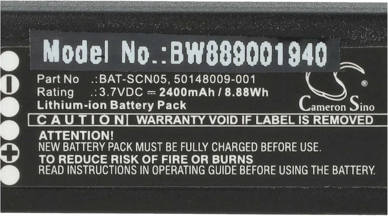 vhbw Akku Ersatz für Honeywell 50148009-001, BAT-SCN05 für Barcodescanner POS (2400 mAh, 3,7 V, Li-I
