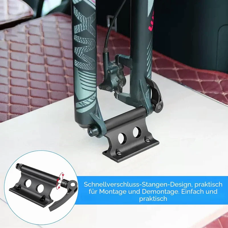 Fahrrad Gabelhalterung mit Schnellspanner Aluminiumlegierung Fahrradgabelhalterung Vorderradgabel Fe