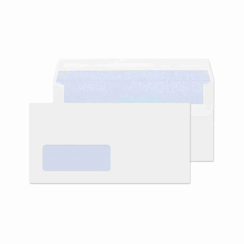 Blake Purely Everyday FL2884/500 Briefumschläge Selbstklebend mit Fenster Weiss, DL 110 x 220 mm, 80