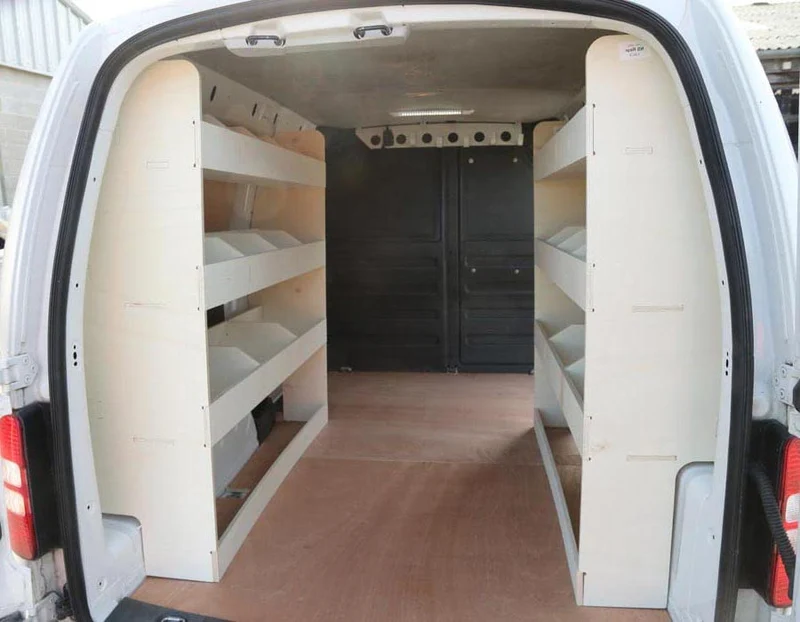 Vanify - Kompatibel mit Volkswagen Caddy L2 (Maxi) 2003-20 Fahrzeugeinrichtung Fahrzeugregale, doppe