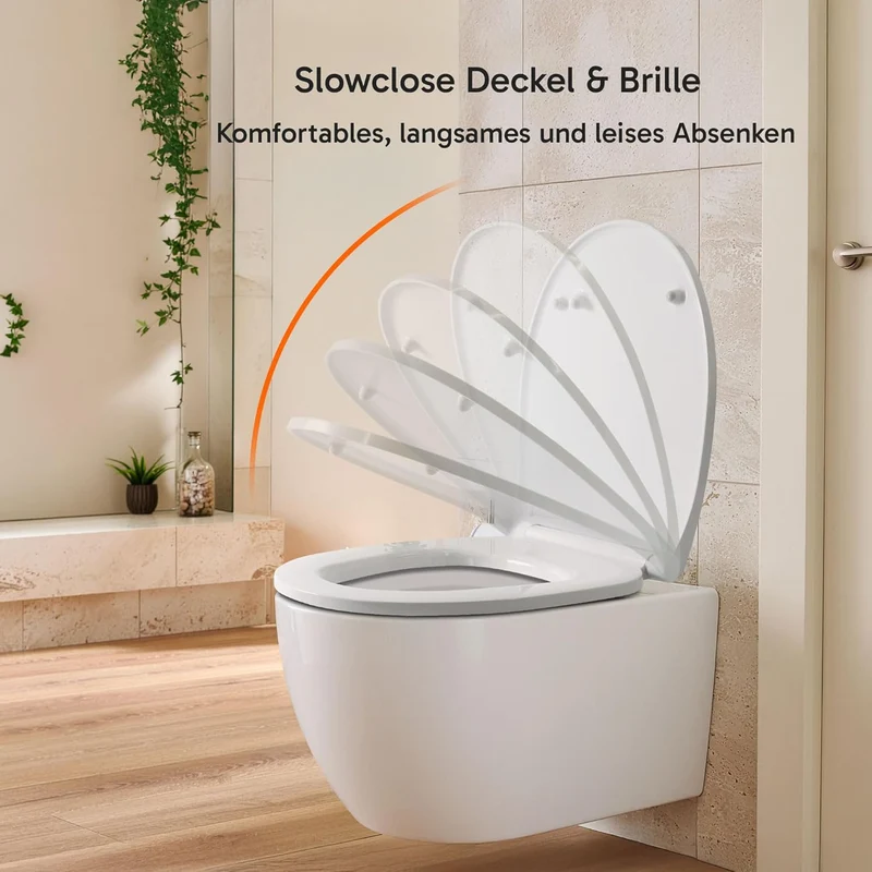 Hochkönig WC-Sitz Weiss – Premium Duroplast mit Softclose & Edelstahl Scharnier – Antibakteriell, ab