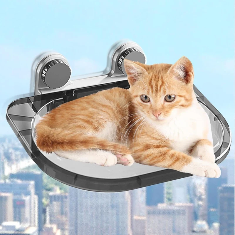 Katzenbarsch | Fensterplatz | Transparenter Barsch | Katzenregal | Platzsparender, am Fenster montie