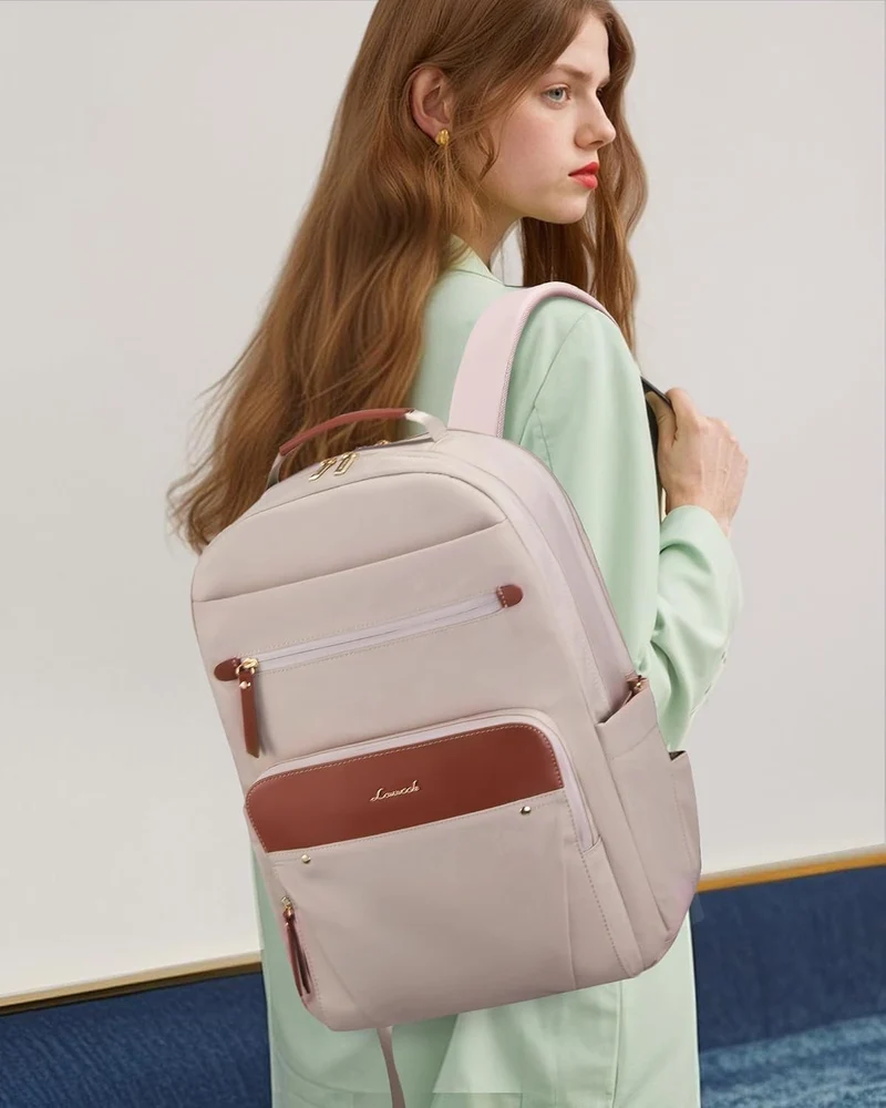 LOVEVOOK Laptop Rucksack Damen, Wasserdicht 17 Zoll Arbeitsrucksack Schulrucksack Teenager für Gross