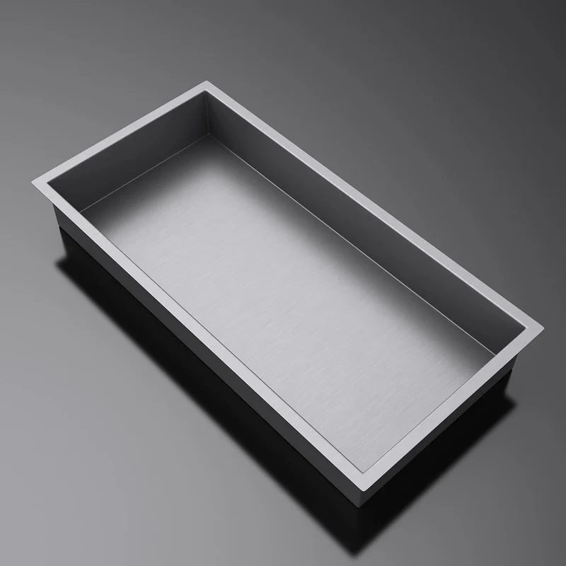Mai & Mai Duschnische Bad Silber 30cm x 60cm x 8,3cm Wandnische befliesbar aus Edelstahl Duschregal
