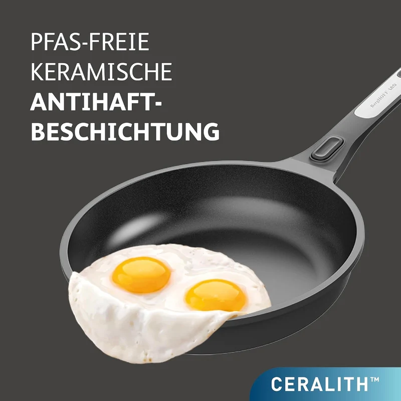 BergHOFF Leo Wok mit Deckel 28cm - Wokpfanne induktion - Wok non Stick - Asia pfanne für alle Herdar