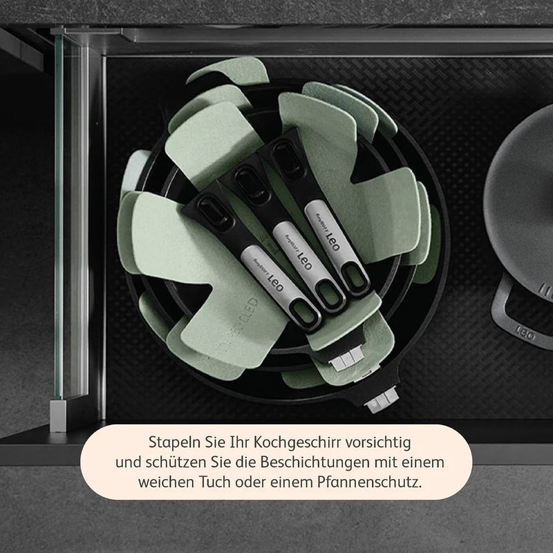 BergHOFF Leo Wok mit Deckel 28cm - Wokpfanne induktion - Wok non Stick - Asia pfanne für alle Herdar