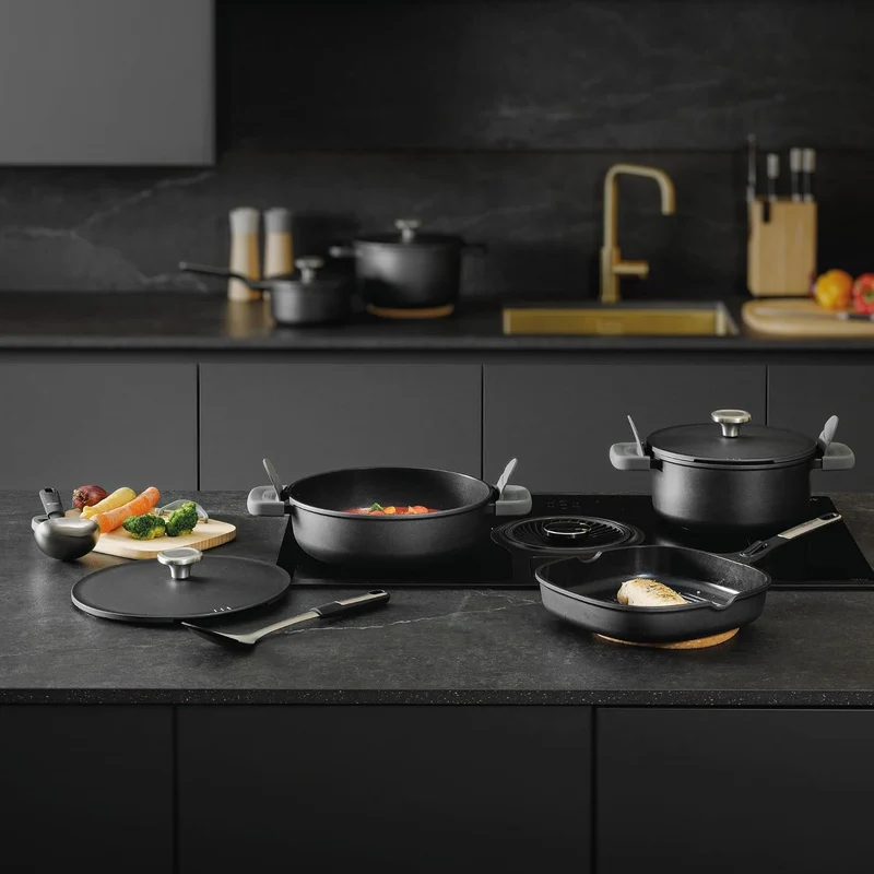 BergHOFF Leo Wok mit Deckel 28cm - Wokpfanne induktion - Wok non Stick - Asia pfanne für alle Herdar