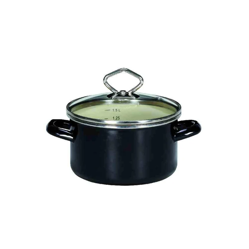 Karl Krüger 31724TR Triest Kochtopf Schwarz 24 cm Fleischtopf, Schwarz 24 cm Fleischtopf