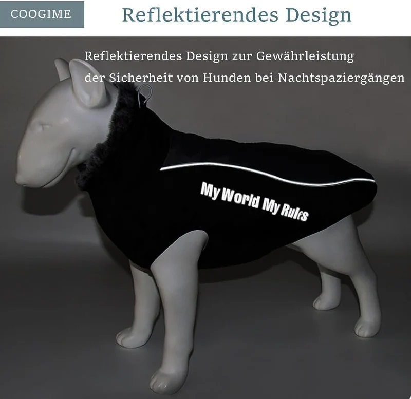 Hundejacke für mittelgröss und grosse Hunde, wasserdichte Hundemantel, Reflektierende Hunde Winterja