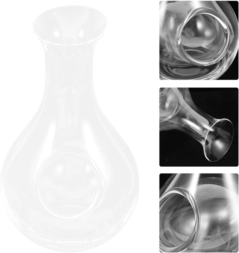 Zerodeko Glaskaraffe mit Eiskammer 385 ml Japanische Eis Sake Karaffe aus Glas für Heimpartys Weinde