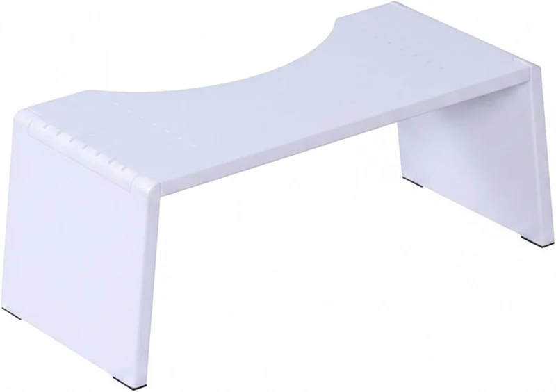 Relaxdays Toilettenhocker, klappbar, Hocker Toilettengang, Erwachsene, Bambus, rutschfest, HxBxT: 19