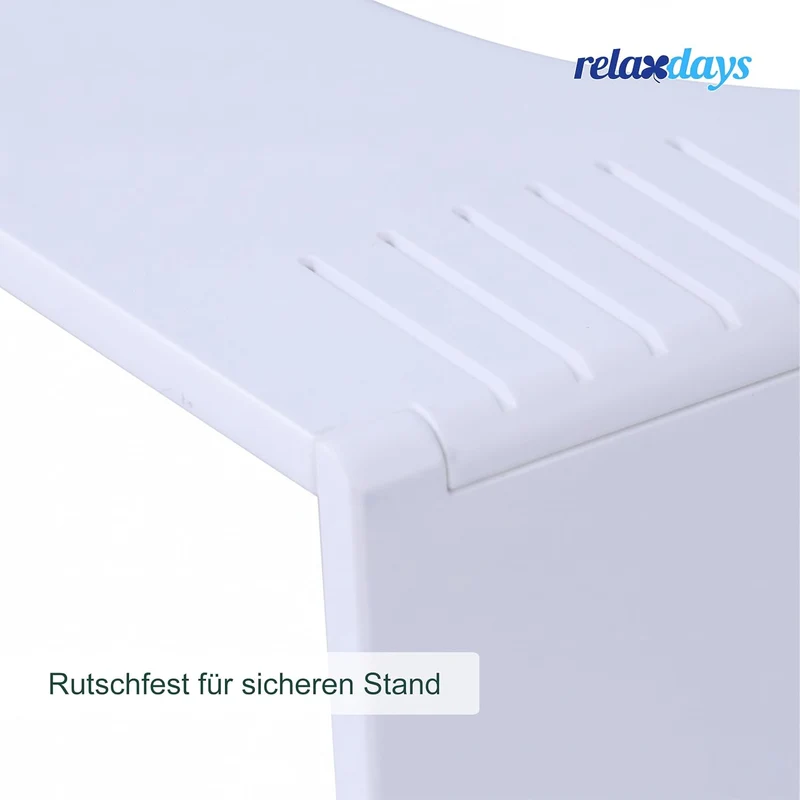 Relaxdays Toilettenhocker, klappbar, Hocker Toilettengang, Erwachsene, Bambus, rutschfest, HxBxT: 19