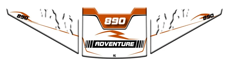 Paraserbatoio.it Aufkleber mit 3D-Effekt, Tankschutz aus Harz, kompatibel mit PS KTM 890 Adventure R