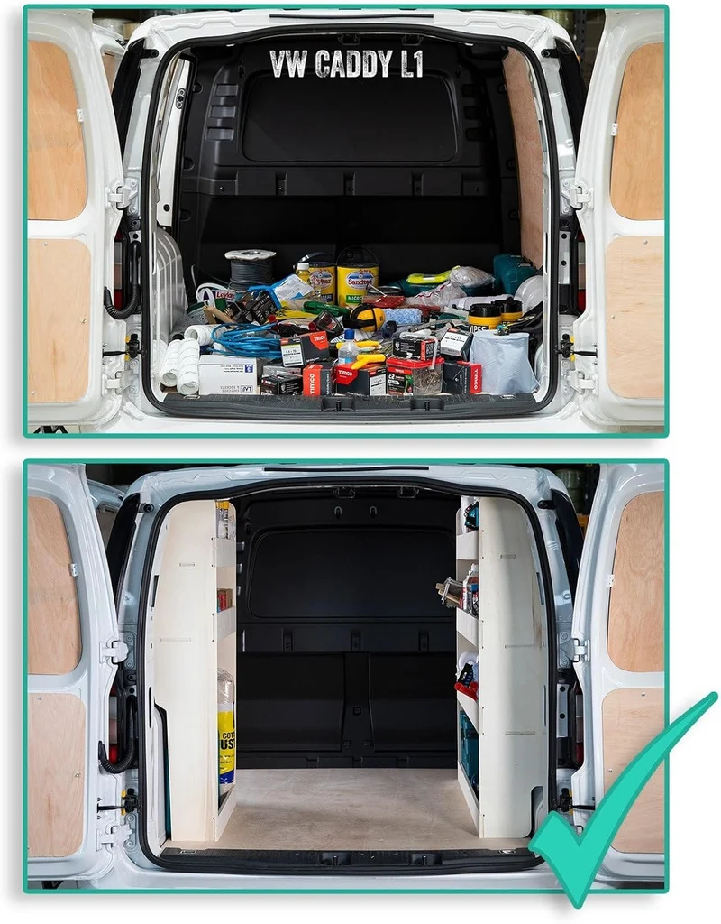 Vanify - Kompatibel mit Citroen BERLINGO L1 und L2 2008-18 Fahrzeugeinrichtung Fahrzeugregale, Beifa