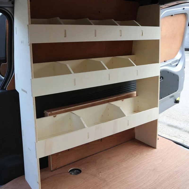 VANIFY - Kompatibel mit Citroen BERLINGO L2 (XL) 2019+ Fahrzeugeinrichtung Fahrzeugregale, doppelte
