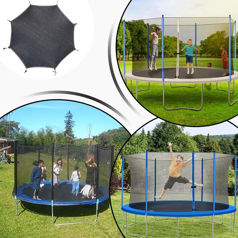 Trampolin Sonnenschutz Abdeckung - Ø 143 243 305 366 427 cm Trampolin Sonnenschutznetz, UV-Resistent