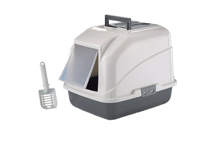 Nobby 76290-17 Katzentoilette mit Filter 50 x 40 x 40 cm, grau, grau
