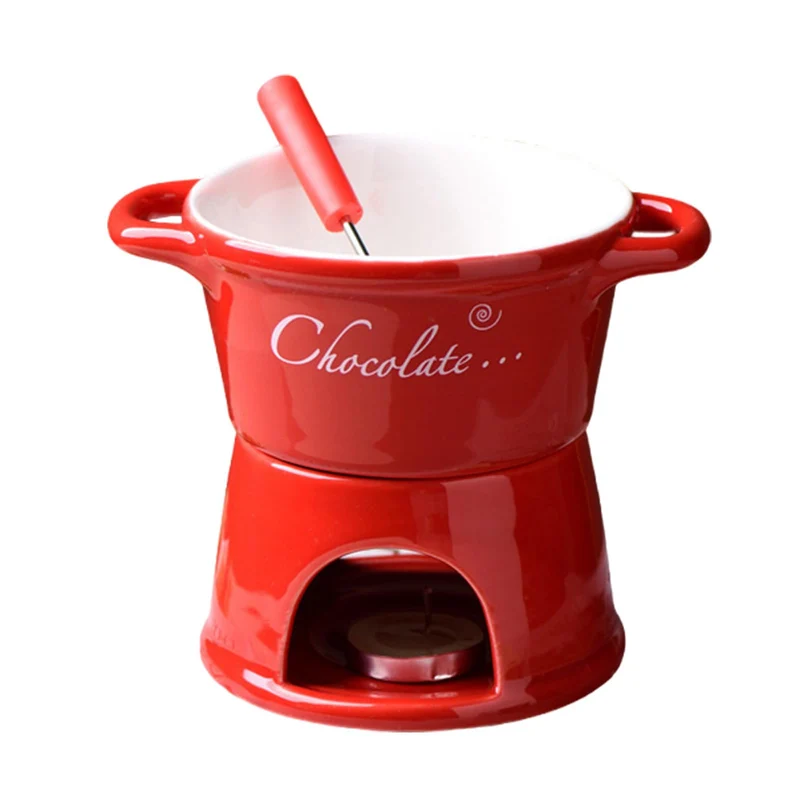 Generisch Tasse Mit Gabel Schokolade, Schoko Fondue Tasse, Becher Zum Schmelzen Von Schokolade, Kera