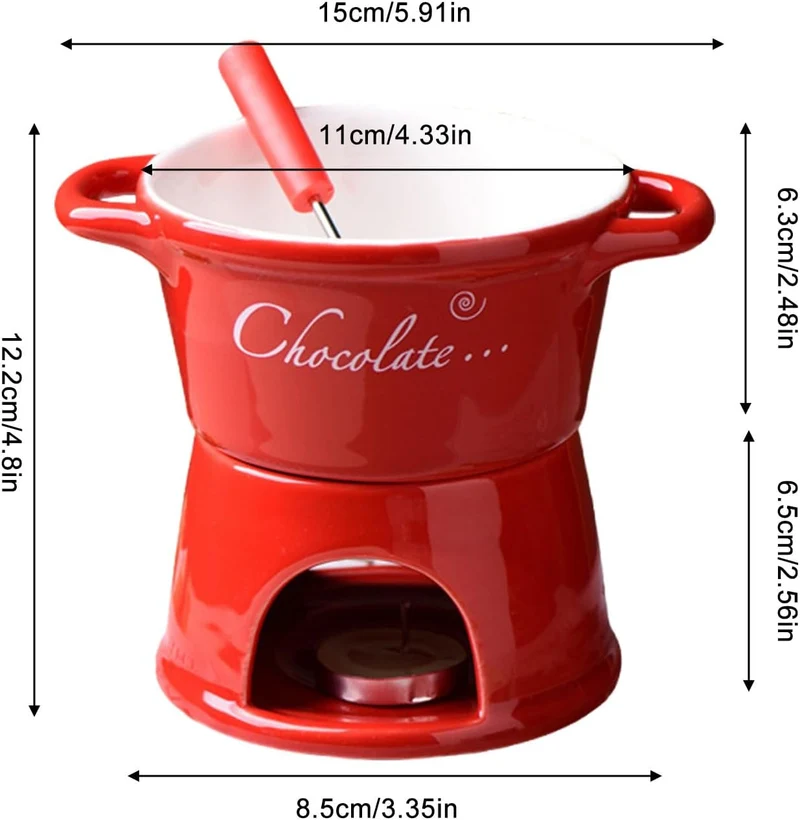 Generisch Tasse Mit Gabel Schokolade, Schoko Fondue Tasse, Becher Zum Schmelzen Von Schokolade, Kera
