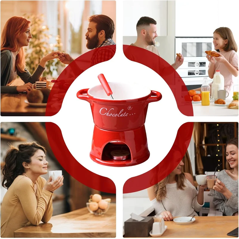 Generisch Tasse Mit Gabel Schokolade, Schoko Fondue Tasse, Becher Zum Schmelzen Von Schokolade, Kera