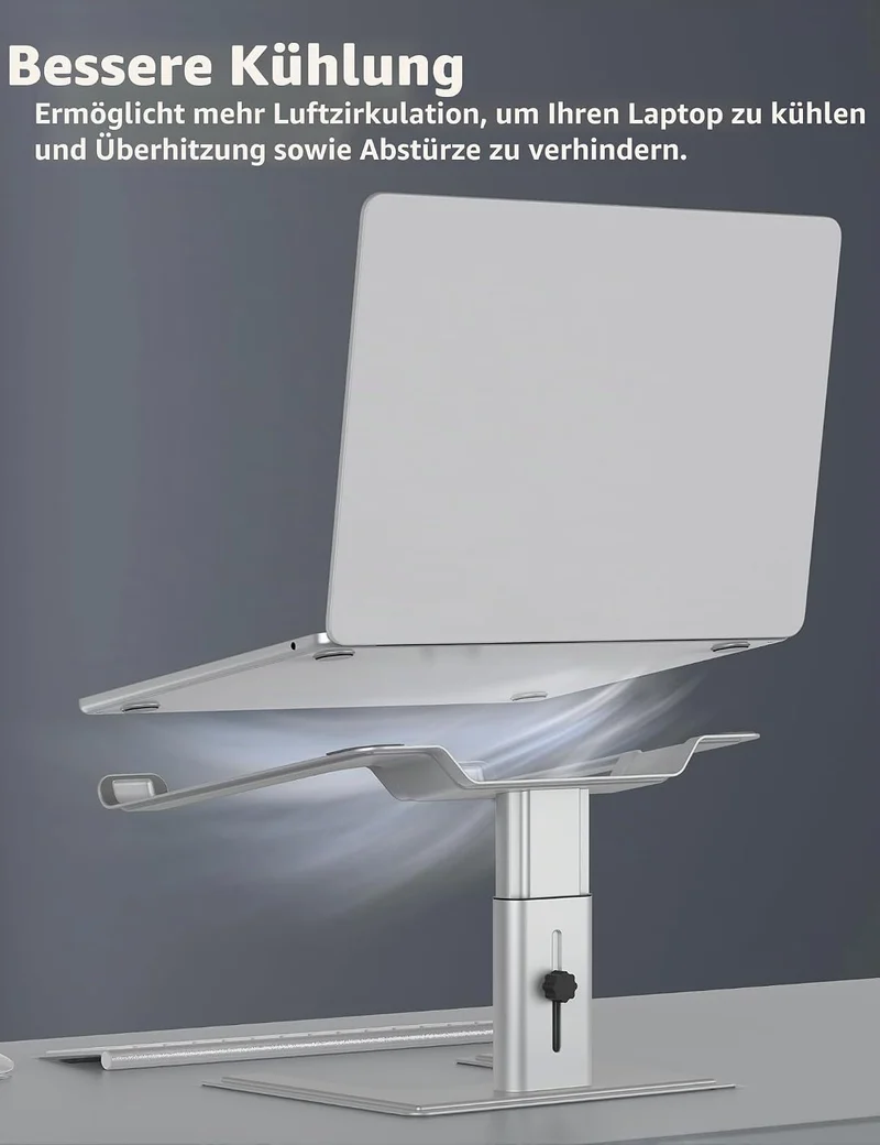 ALASHI Laptop-Ständer für Schreibtisch, Computer-Ständer, höhenverstellbar, ergonomischer Notebook-L