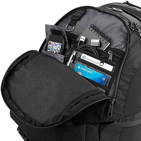 Quadra QD905 Vessel Laptop-Rucksack, kompakt, Schwarz