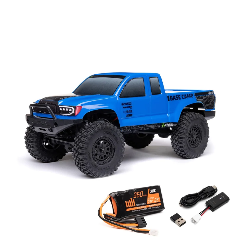 Axial RC Truck 1/24 SCX24 Base Camp 4x4 Rock Crawler Brushed RTR (Alles, was zum Laufen benötigt Wir