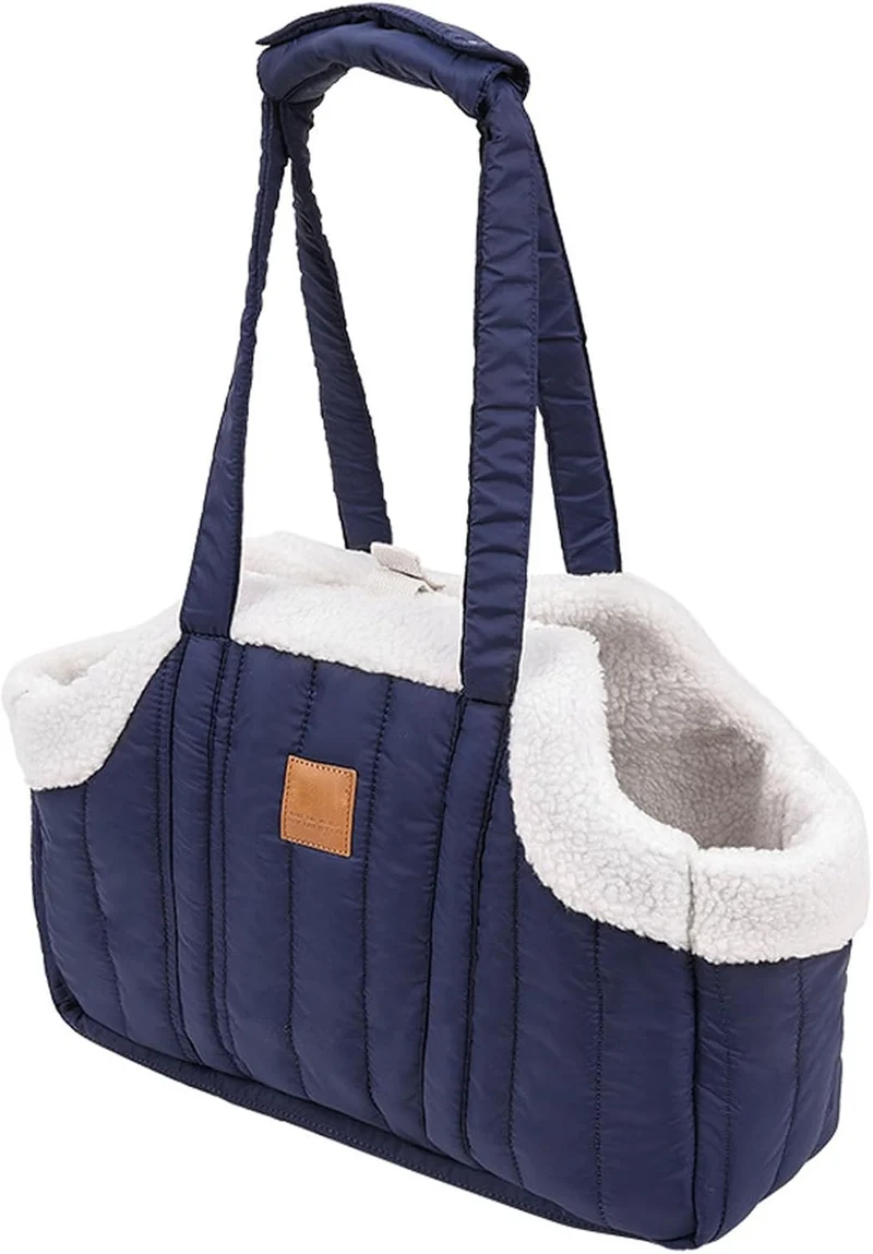 Kleine Hundetragetasche aus Winterfleece, warme Hundetragetasche mit sicherem Geschirr-Clip Grossen