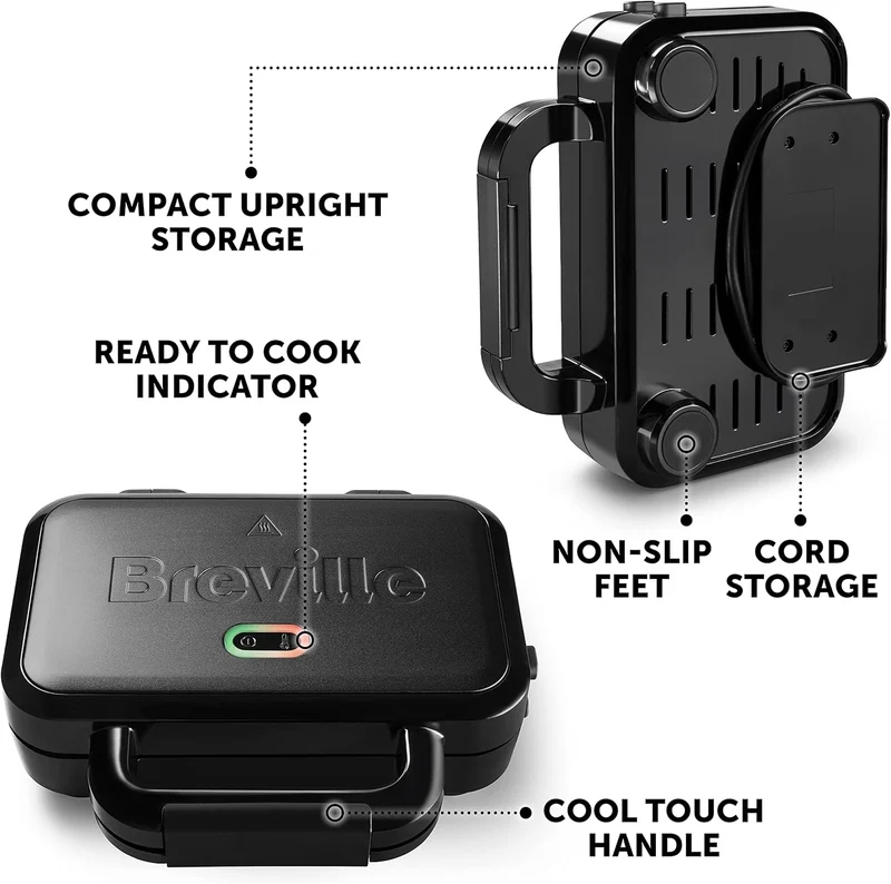 Breville Ultimate VST082 Toastimaker mit tiefer Befüllung | 2-Scheiben-Toastoaster | Abnehmbare Anti