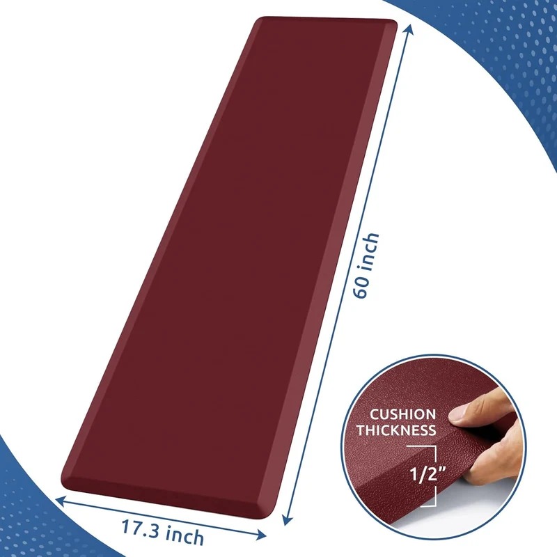 KitchenClouds Küchenmatte, gepolstert, Anti-Müdigkeit, Küchenteppich, 43.9x152.4 cm, wasserdicht, ru