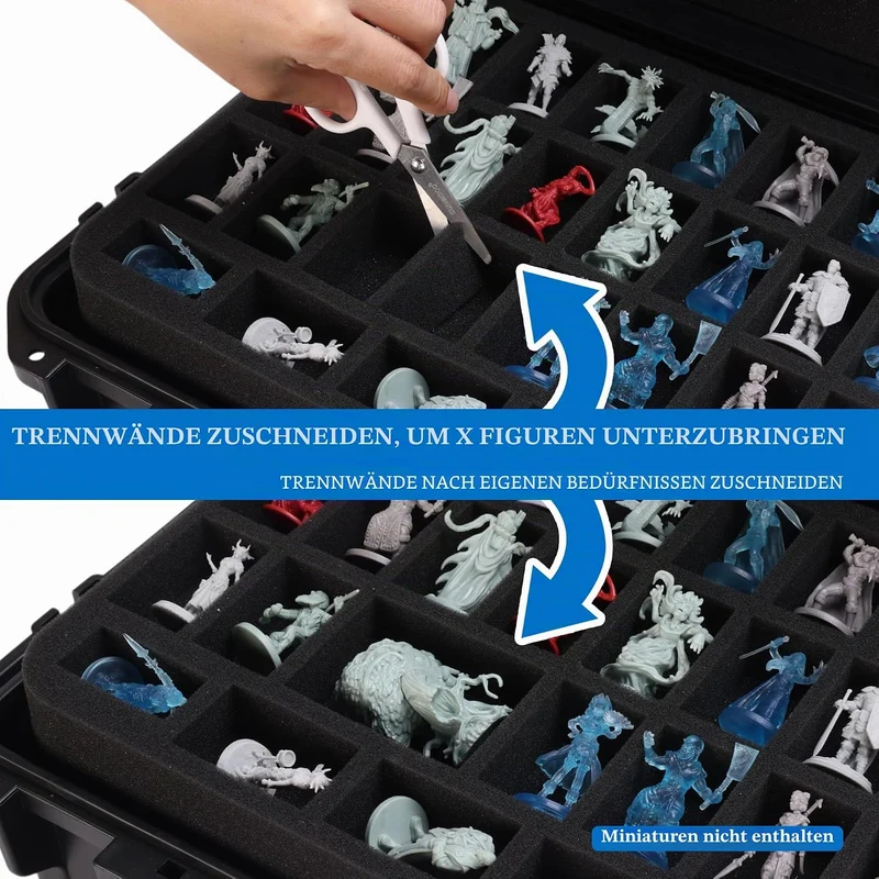Mumlicha Robuster Miniaturen Aufbewahrungskoffer, 116 Slot Miniaturen Transportkoffer enthält 4 Scha