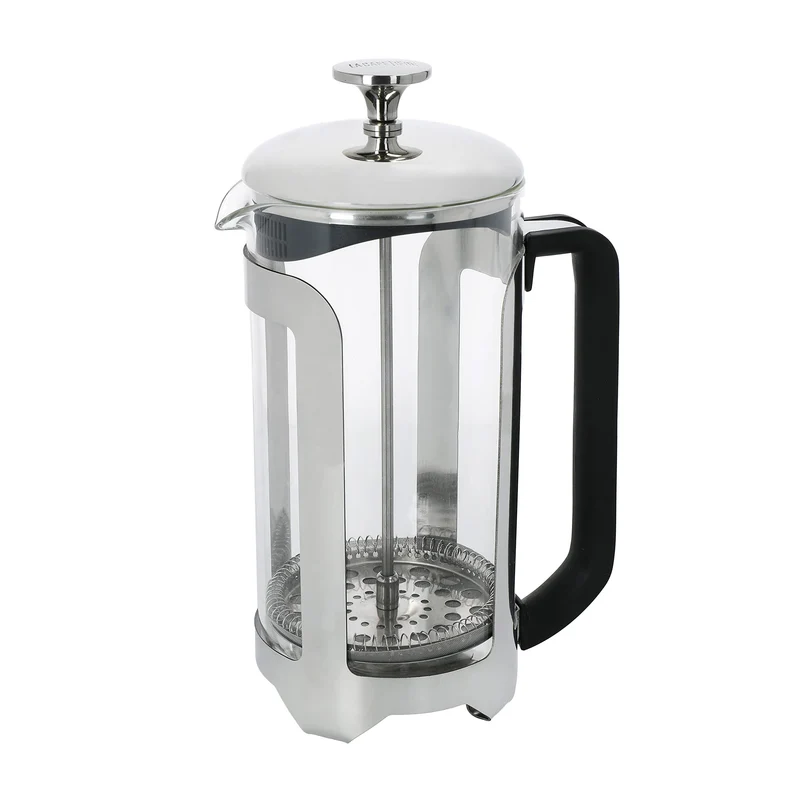 La Cafetière Roma Kaffeebereiter aus Edelstahl, 8 Tassen, silberfarben, in Geschenkverpackung, Silbe