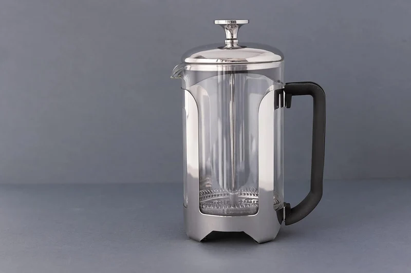 La Cafetière Roma Kaffeebereiter aus Edelstahl, 8 Tassen, silberfarben, in Geschenkverpackung, Silbe