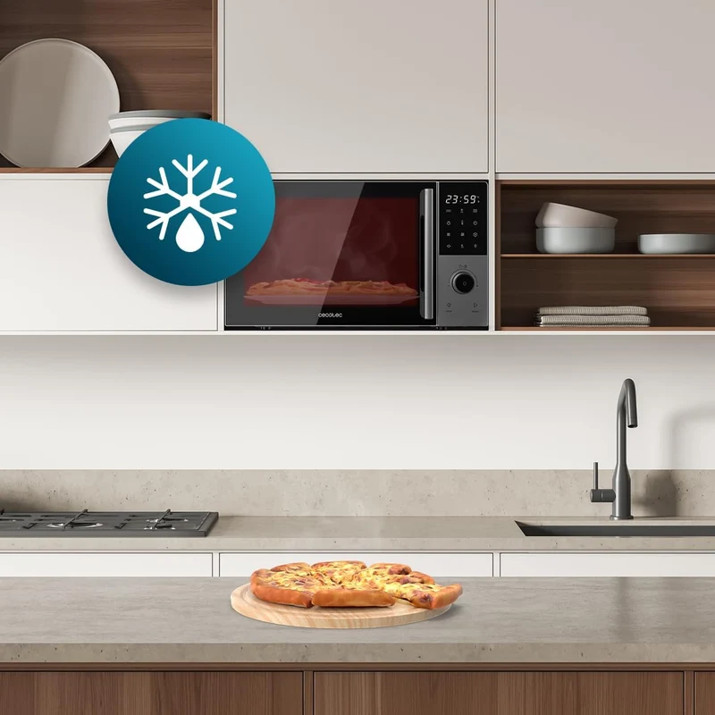 Cecotec Digitaler Mikrowellenherd mit Grill 28L Proclean 2800. 900W, Grill 1200W, Konvektion 2200W,