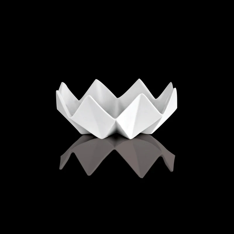 Goebel Schale Polygono Star 18,5cm aus Porzellan in der Farbe Weiss, Masse: 19x19x7 cm, 14-003-76-1