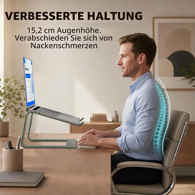 Orionstar Laptop-Ständer aus Aluminium, kompatibel mit Mac MacBook Air Pro 10 bis 15,6 Zoll Notebook