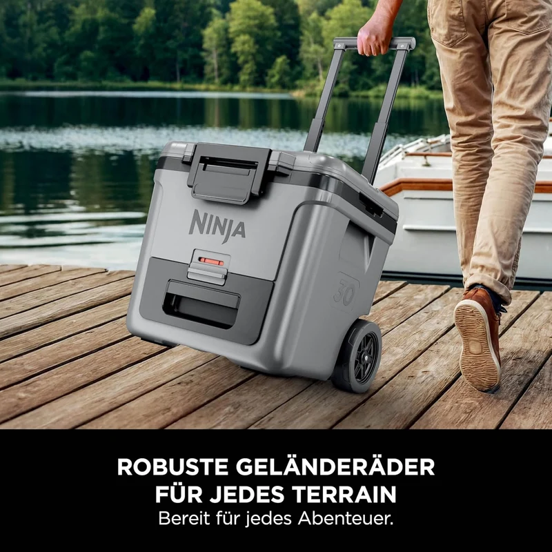 Ninja FrostVault Kühlbox mit Rollen und Isolierung, integrierter Dry Zone Schublade mit Kühlschrankt