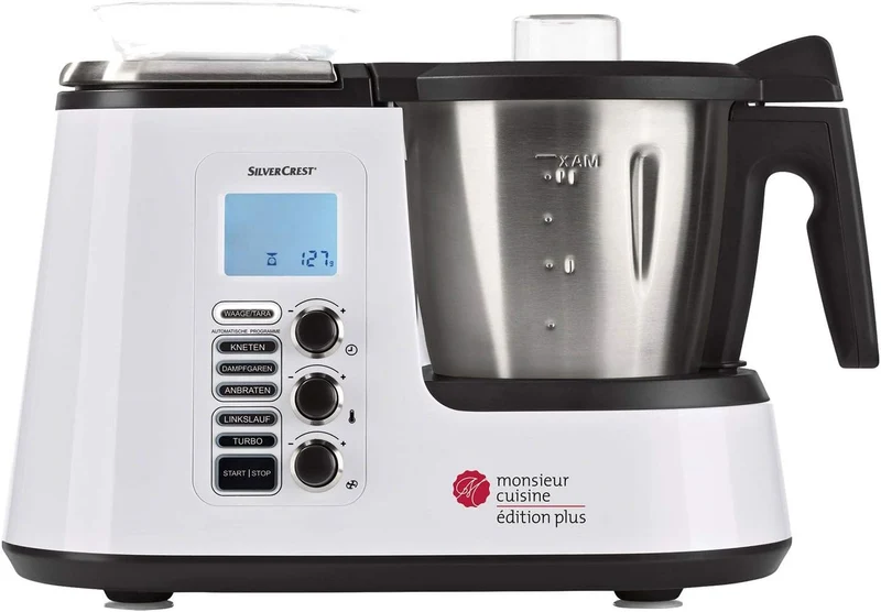Silvercrest Monsieur Cuisine Edition Plus, multifunktional, waschbar, Schwarz/silberfarben