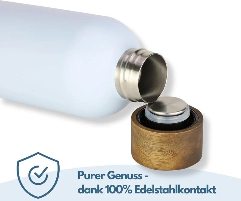 Milu Thermosflasche 750ml Isolierte Edelstahl Thermo Trinkflasche Thermoskanne Auslaufsichere Isolie