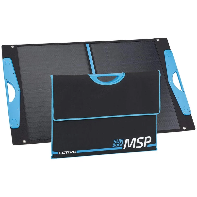 ECTIVE MSP 100 SunDock Solarpanel- 100W, 2xUSB, mobil, tragbar, faltbar, effizient, monokristallin S