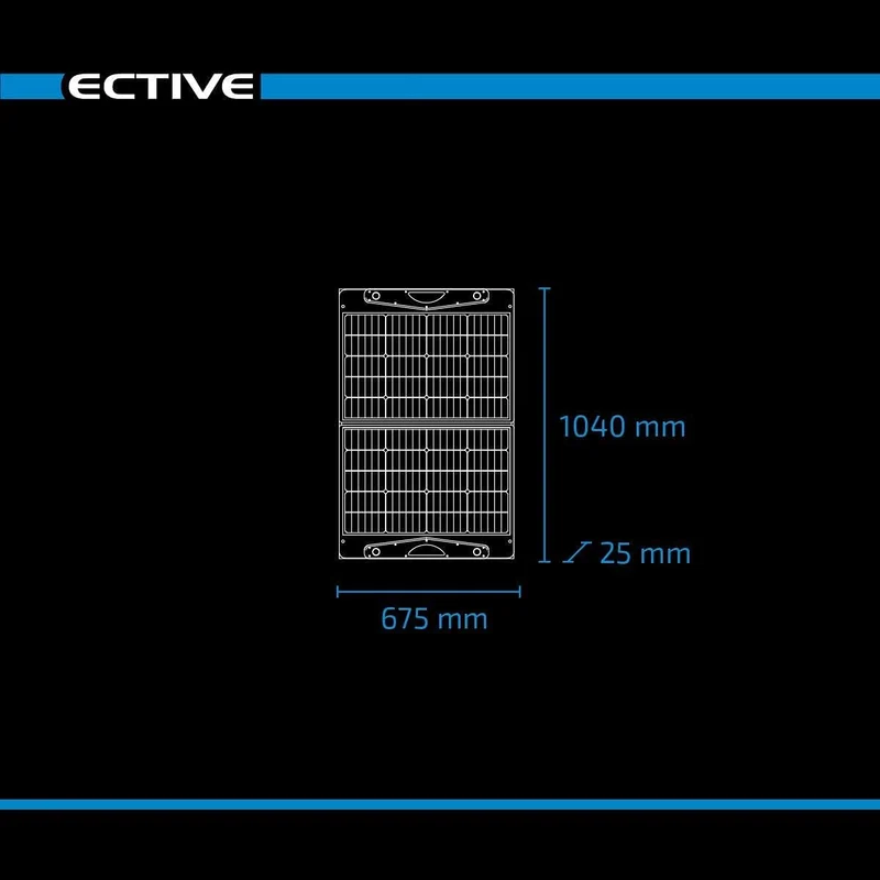 ECTIVE MSP 100 SunDock Solarpanel- 100W, 2xUSB, mobil, tragbar, faltbar, effizient, monokristallin S