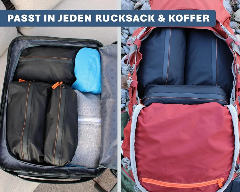 Packing cube Pro 3er Set - Ultraleichte Packwürfel für Rucksack & Koffer, Organizer Set für Reise -f